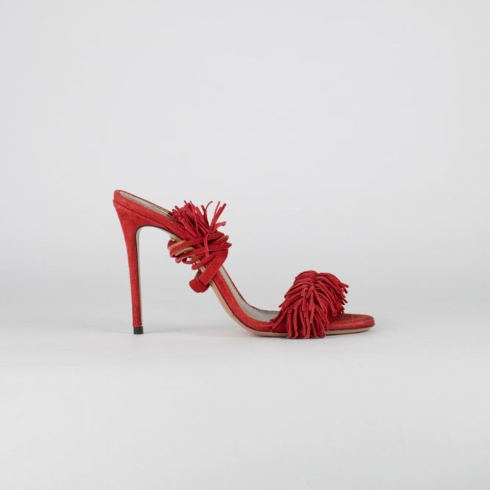 Aquazzura Wild Thing Fringe Suede Sandals